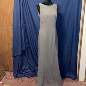 Dessy Collection size 10 A-line dove grey dress